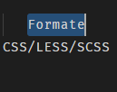 formate-custom: CSS/LESS/SCSS formatter